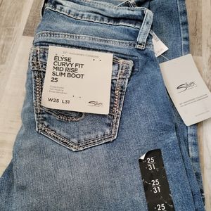 Silver Jeans Elyse Curvy Fit Mid Rise Slim Boot